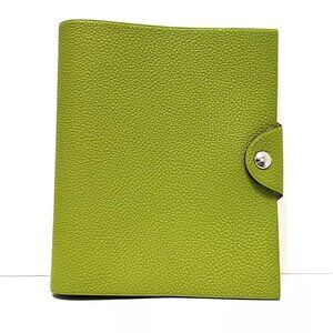 Auth HERMES Ulysse PM Anis Green Taurillon Clemence Accessory Case 306-102024